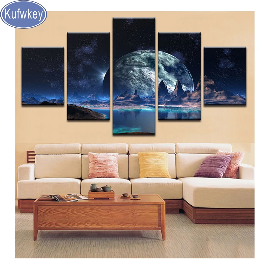 

5PCS 5D,diy,Diamond Painting Full square Diamond Embroidery Mountain Landscape ,3d picture,Cross Stitch,Diamond Mosaic decor