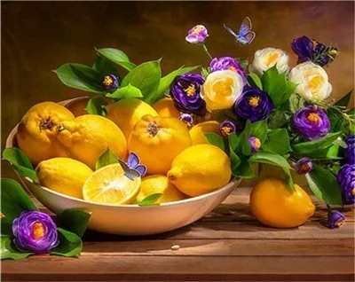 051 AZQSD Алмазная вышивка, украшение для дома на кухне, алмазная живопись, фрукты, стразы, Алмазная мозаика, полный дисплей, подарок - Цвет: 051
