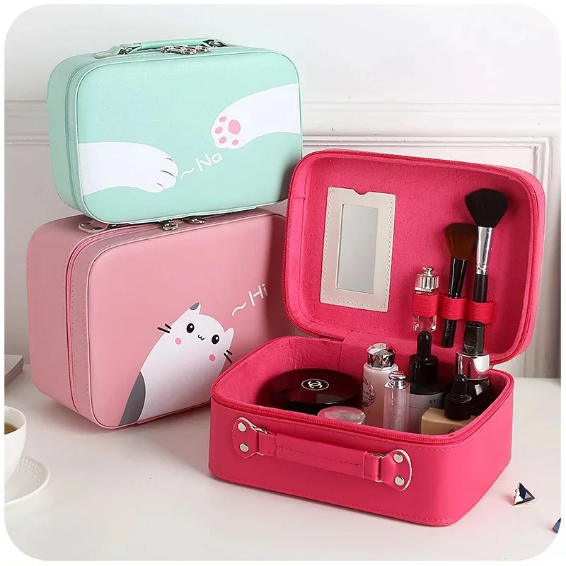 Многоцветная косметичка из искусственной кожи дорожный Органайзер милая