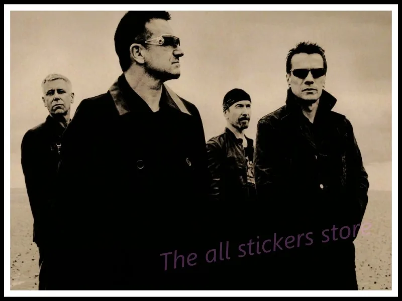 U2 плакат. Ирландский плакат для украшения дома. Крафт-кислотная рок-музыка плакат рисунок ядро наклейки на стену/6035 - Цвет: 1