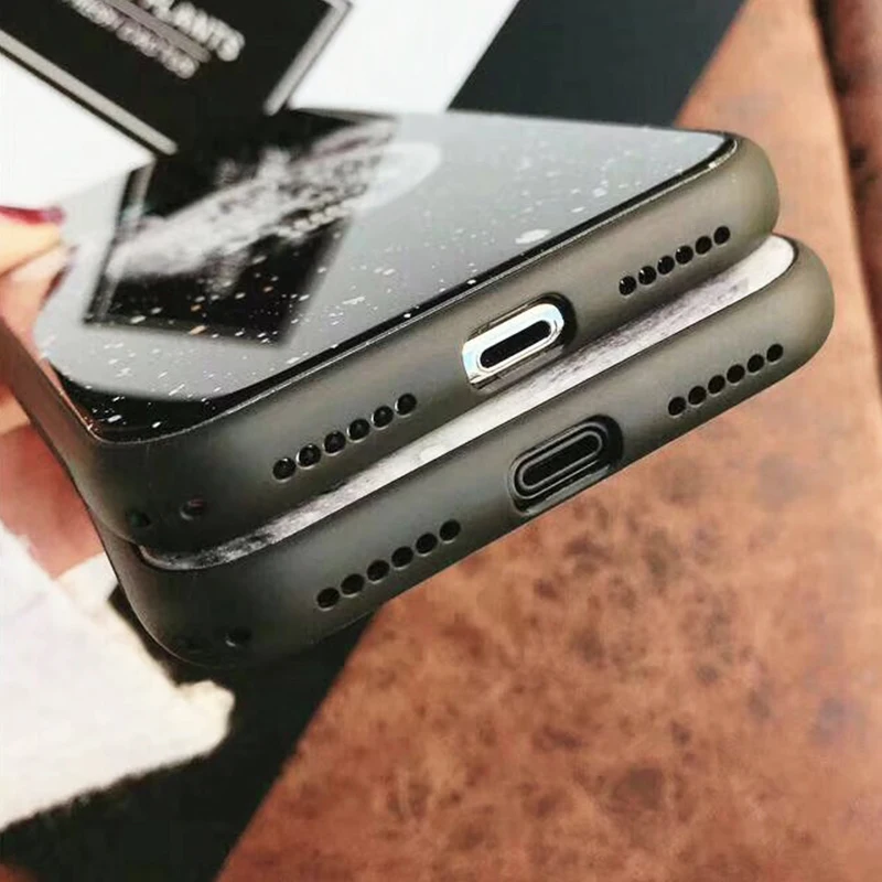 Kerzzil Blue Ray закаленное Стекло телефона чехол для iPhone X 10 звезд Луны цветок животных