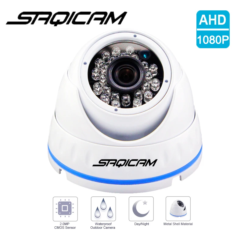 Saqicam 4CH 1080P Водонепроницаемая система CCTV камера 2 шт крытые наружные купольные