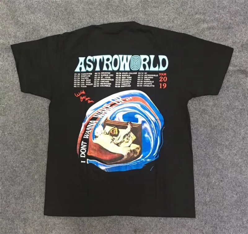 Лето 2019 футболка I't Want Wake Up tour Astroworld для мужчин и женщин 1:1 лучшее качество