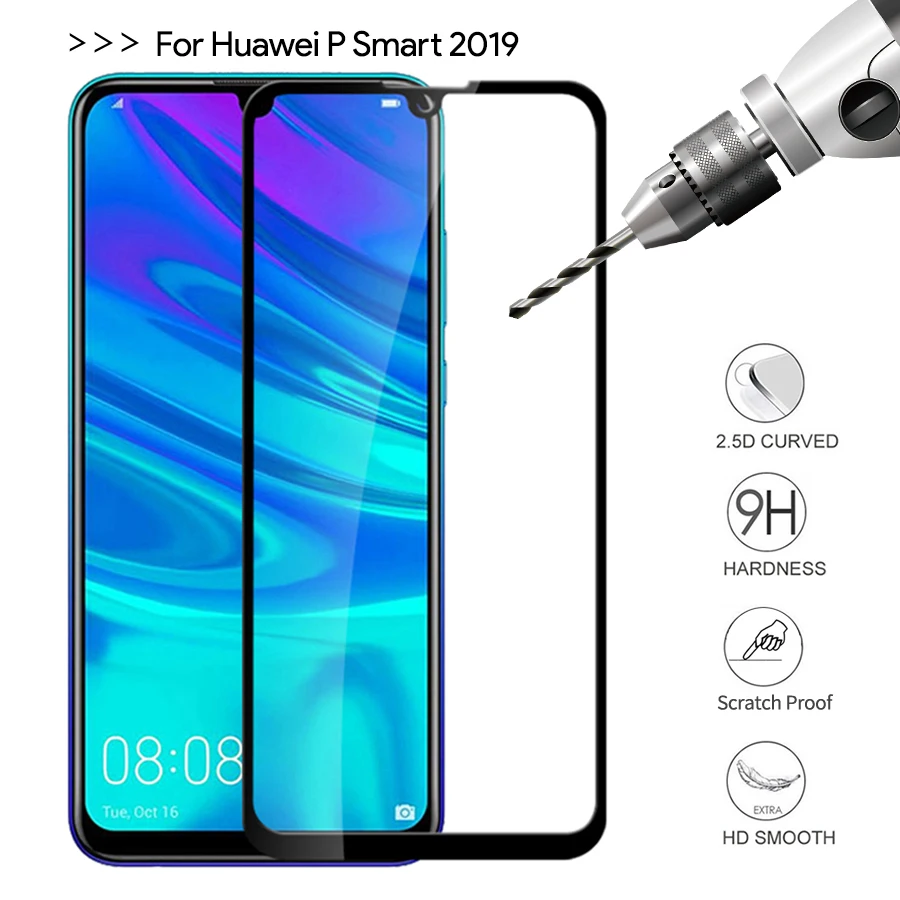 Защитное стекло для Huawei P Smart 2019 защита экрана закаленная пленка plus стеклянная