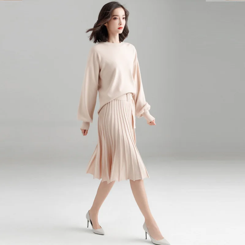 Sweater Pullover Small Sweet Long Dress In The Wind Of New Fund 2019 Autumn Winters Is Knitted Render Skirt Suit Or Two | Женская одежда