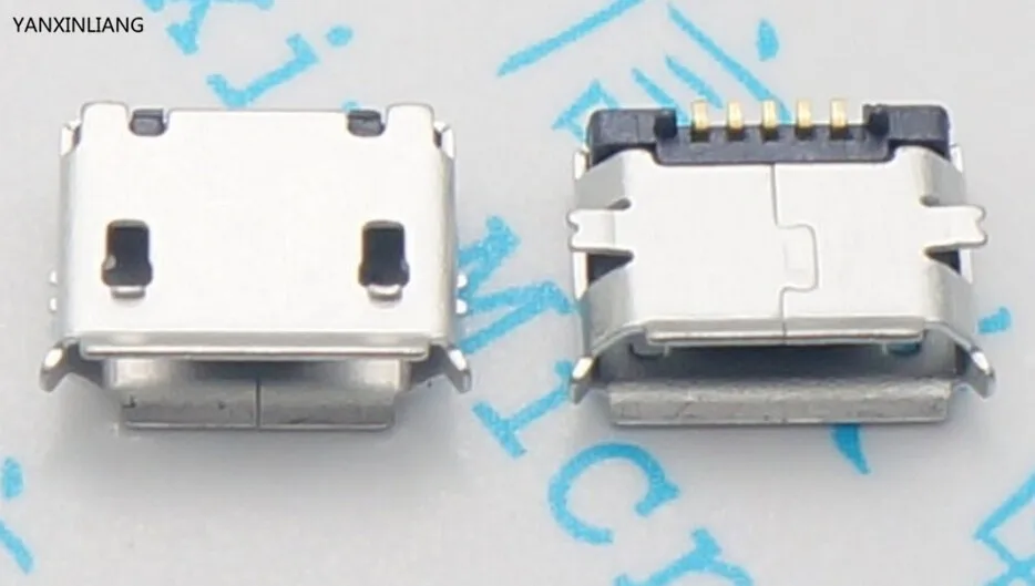 

100pcs micro USB female socket 5pin SMD Short needle Copper shell Data port Charging port MK5P Mini usb connector