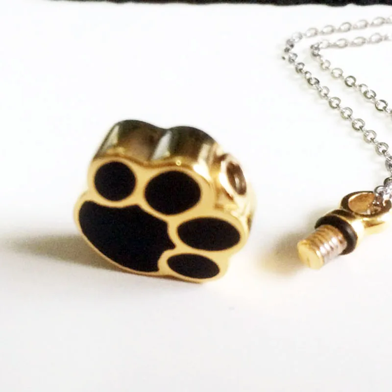 Ожерелье для кремации в форме лапы из нержавеющей стали 316L|urn necklace|cremation necklacesash urn |