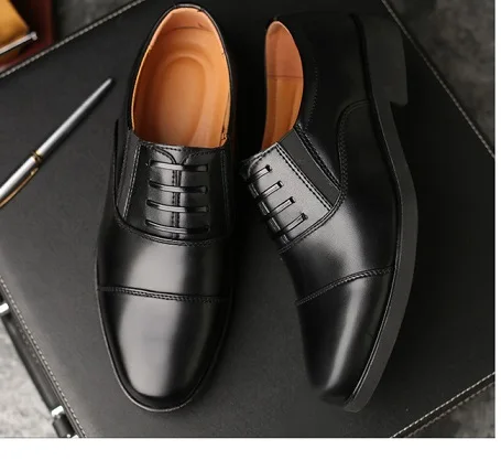 Новые мужские качественные туфли из лакированной кожи Zapatos de hombre черные кожаные