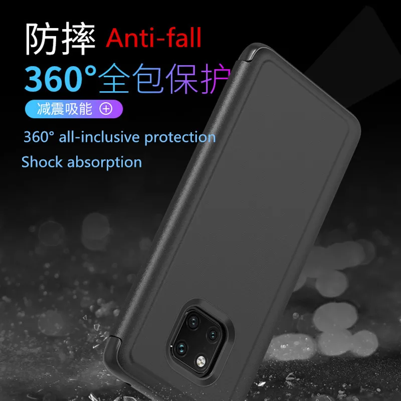 Роскошный зеркальный флип чехол для телефона Huawei P20 Pro Lite защитный Mate 10 Жесткий ПК