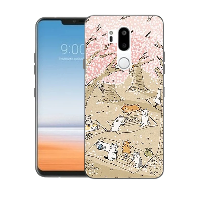 TPU для LG G7 ThinQ облегающий чехол 6," для LG G710 задняя крышка Мягкий Силиконовый Модный чехол с принтом для LG G710 полная защита - Цвет: 13