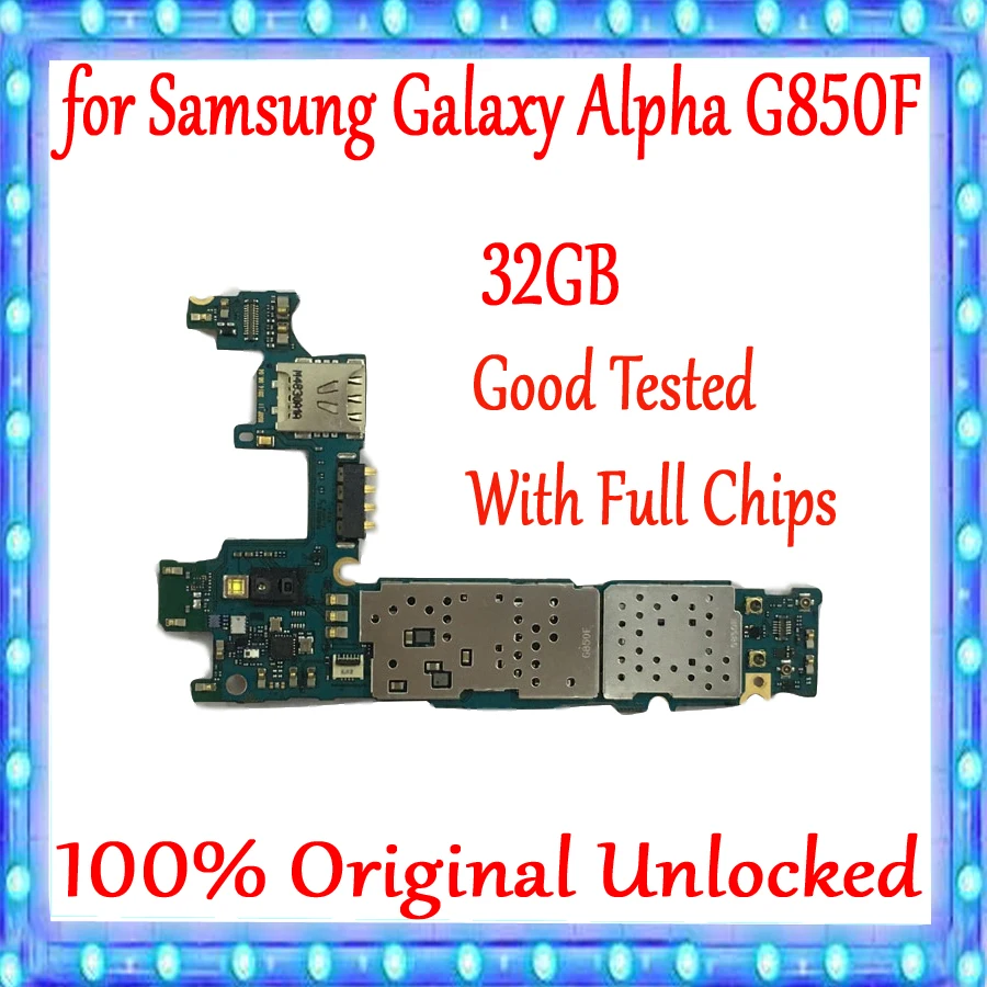 Для Samsung Galaxy Alpha G850F материнская плата 32 Гб с полным чипом оригинальная