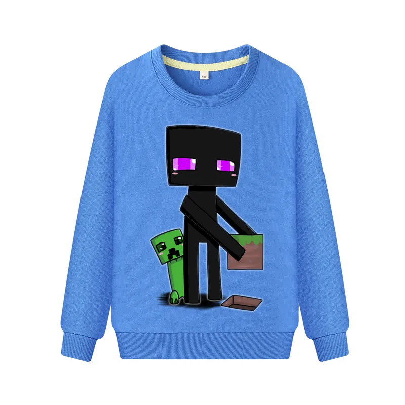 Новинка детские толстовки с капюшоном принтом Roblox Game Повседневная однотонная