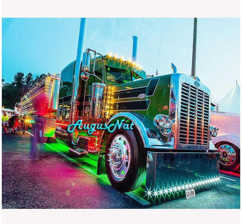 truck diamond painting cross stitch lorry wall art picture cars dotz decor stickers landscape needlework gift | Дом и сад