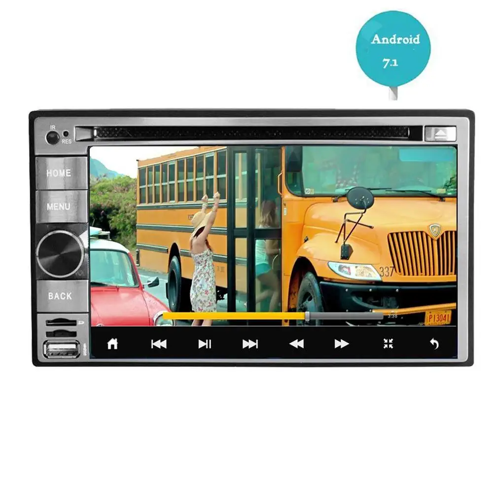 Android 7.1 стерео 2 DIN FM/AM Радио приемник Wi Fi 6.2 ''Bluetooth в тире dvd плеер GPS навигации