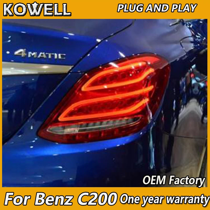 Автомобильный Стайлинг KOWELL для Mercedes Benz W205 C180 C200 C260 C280 C300 задний светодиодный