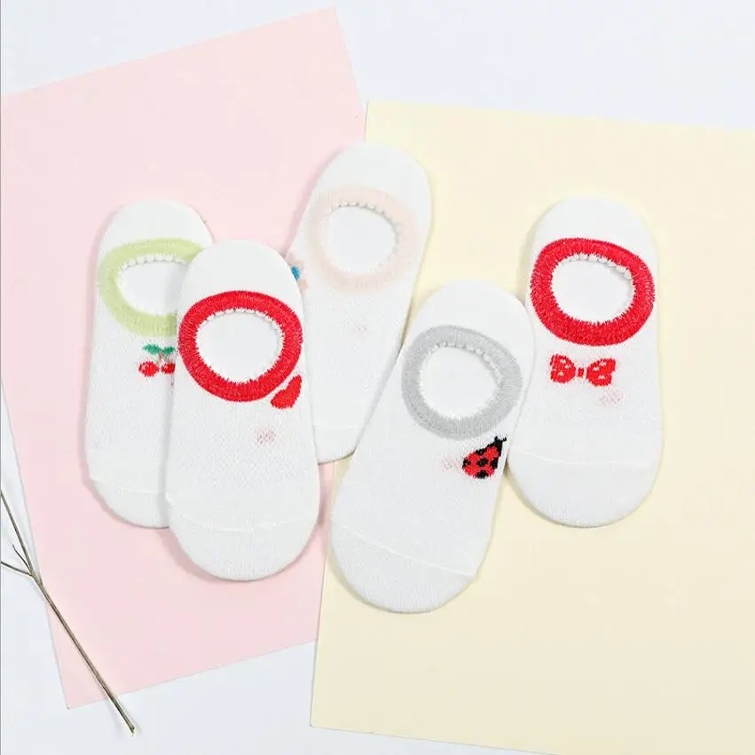 5 Pc Kids Socks 6 5 пара/лот, новые мягкие хлопковые короткие носки для мальчиков и девочек милые детские носки с рисунком улыбки для маленьких мальчиков и девочек - Цвет: 5 Pc Kids Socks 6