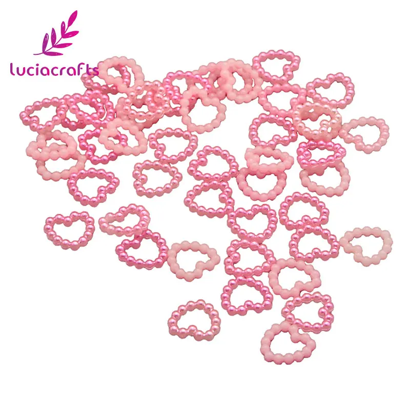 Lucia crafts 11 мм 48 шт Искусственный жемчуг в форме сердца для украшения телефона DIY Материал F0415 - Цвет: C7 Meat Pink