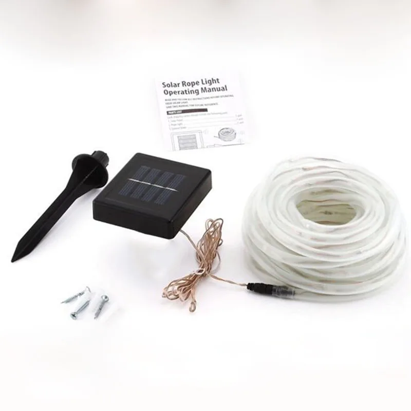 Светодиодная гирлянда на солнечных батареях 7 м 50 светодиодов RGB наружная