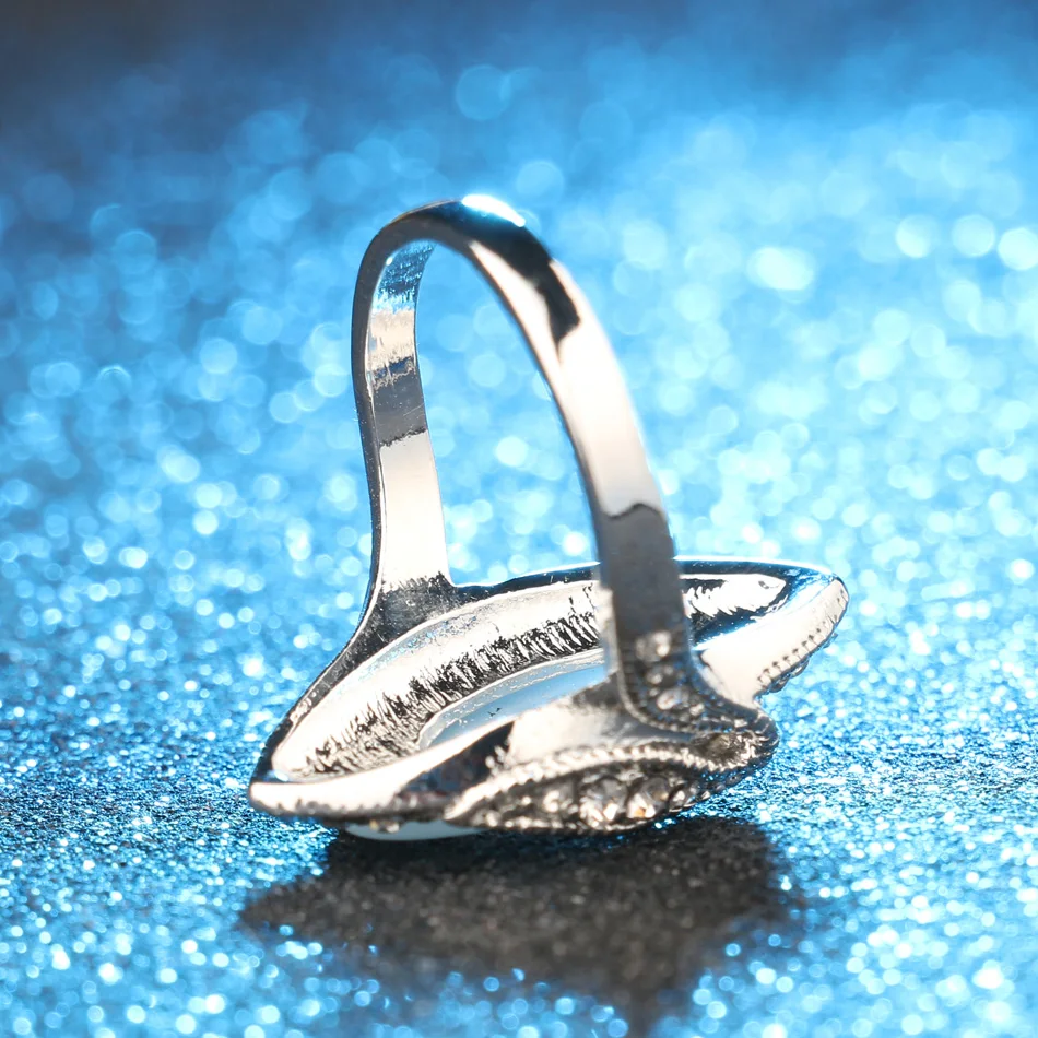 Лидер продаж 2015 роскошное модное большое овальное кольцо с опалом винтажное