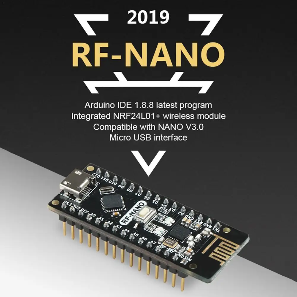 NRF24L01 + 2 4G беспроводной модуль Arwino NANO V3.0 = RF Nano интегрированная плата с интерфейсом