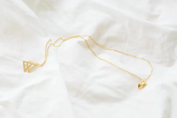 Женское треугольное ожерелье с подвеской покрытое розой|fashion necklace|necklace fashionnecklace free shipping |