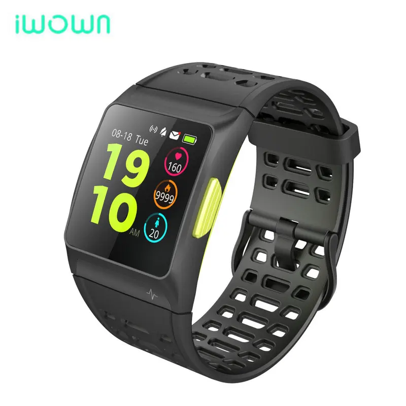 Зеленый Смарт-часы iwownfit iwown P1 с функцией определения частоты сердечных сокращений ЭКГ и анализа сердечного ритма Встроенный gps ips цветной экран несколько спортивных режимов браслет - Цвет: Зеленый