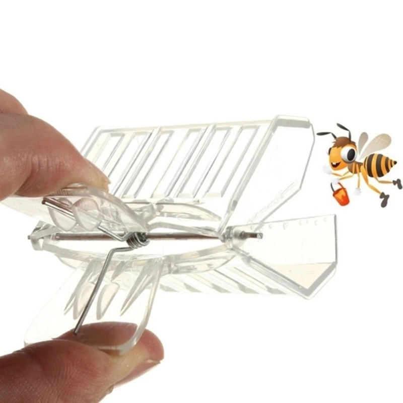 1/2 шт. Нержавеющая сталь пчела король зажим королевская клетка ловушка для