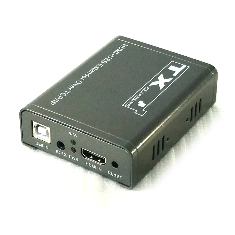Only Sender TX Charmvision IP KVM-120HU 120 м IP KVM USB HDMI удлинитель по TCP IP с ИК-пультом LAN IP KVM расширение USB Беспроводная мышь клавиатура - Цвет: Only Sender TX