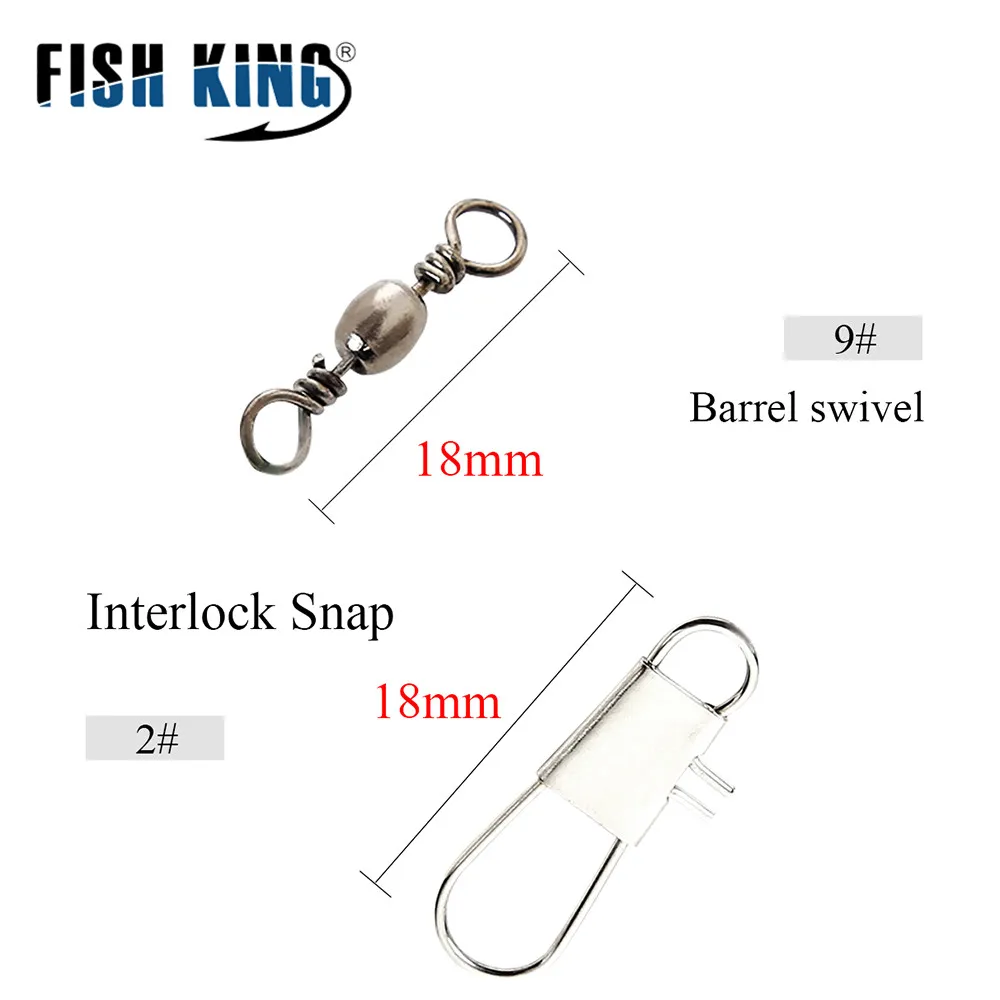 FISH KING 10 шт./лот стальной рыболовный провод лидер с поворотом 15 см/20 см/25 см/30 см