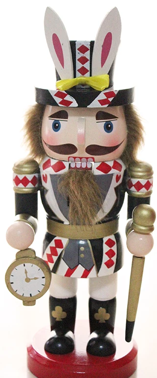 30 см ультра жир Алиса в виде кролика и клоун деревянный Щелкунчик рождественские