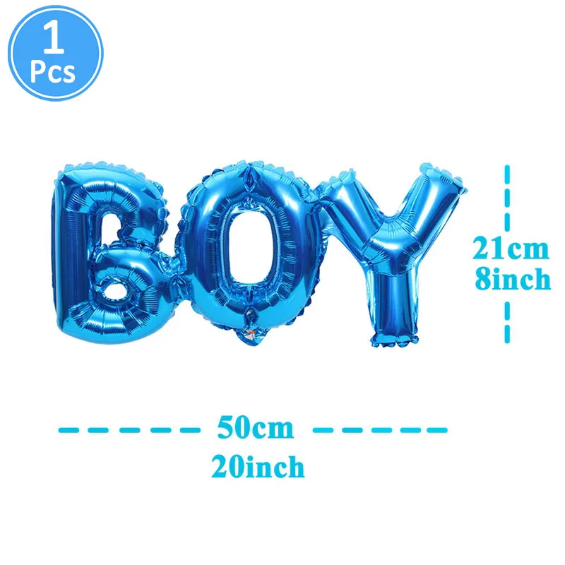 blue boy Розовый/синий детский душ фольги Воздушные шары пол раскрывает его девочка мальчик украшение Babyshower вечерние принадлежности Oh Baby 1-й Декор ко дню рождения - Цвет: blue boy