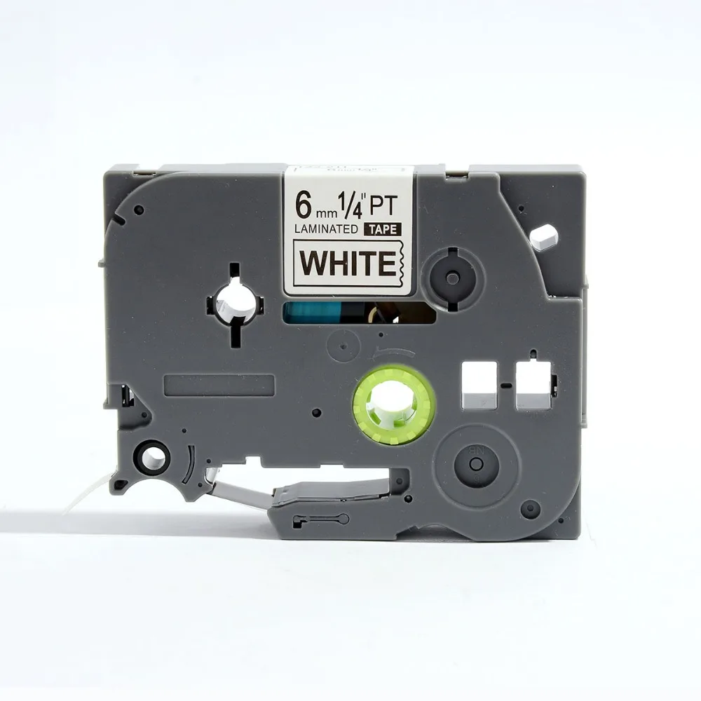 

Compatible TZe 211 6mm*7m Black on white laminated TZE TZ label tape