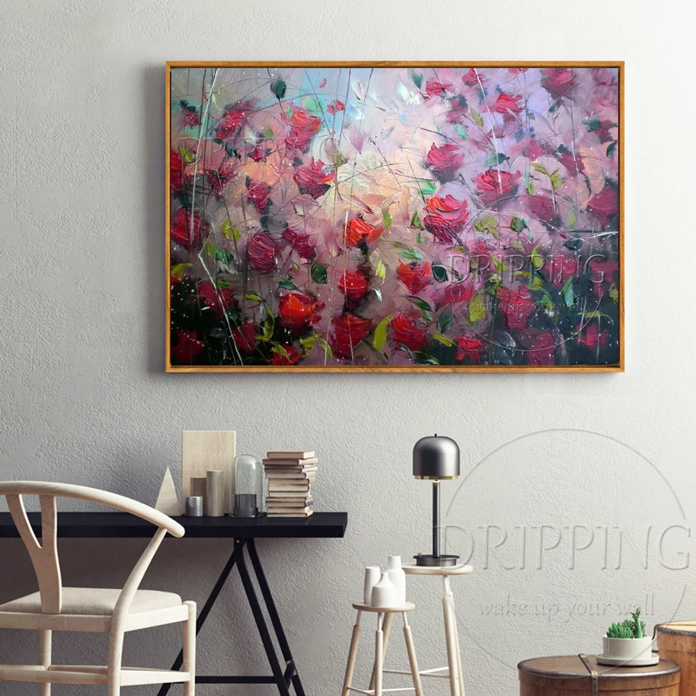 Картина маслом на холсте с изображением красивых цветов|oil painting|paintings on canvasoil painting