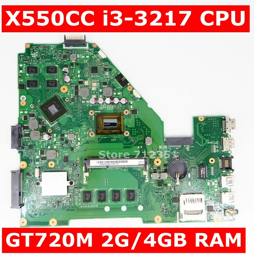 Материнская плата X550CC стандартный процессор 4 Гб ОЗУ GT720M 2 ГБ для ASUS X552C R510C Y582C