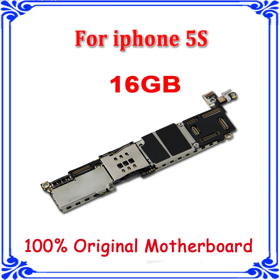 100% работа для iphone 5S оригинальная разблокированная основная плата 16 Гб IOS