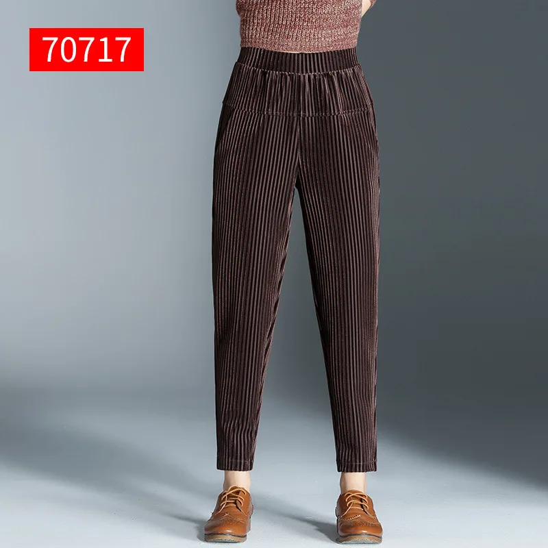 

high quality Autumn Pants Women Corduroy Pants Pantalons Elastic Waist Harem Pants Casual Women Trousers Loose Pants