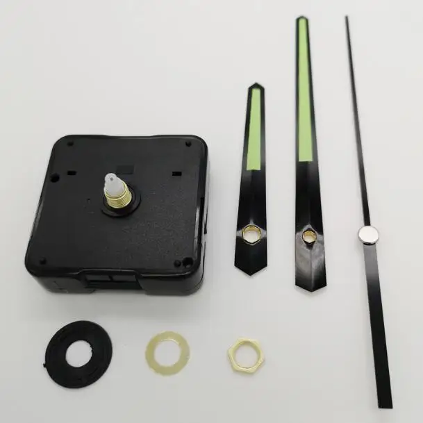 

Luminous Fluorescent green Hand Quartz Clock Movement Mechanism DIY Quartz Wall Clock Replace Repair Parts Kit 18mm shaft