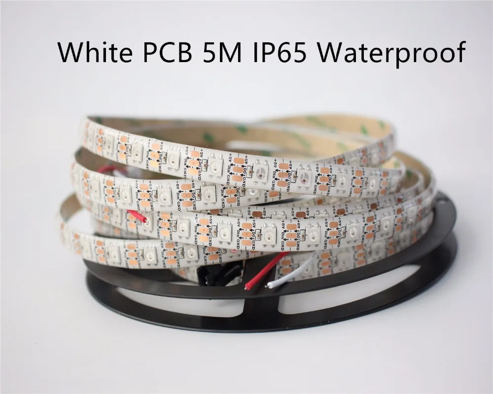IP20/IP65/IP67 водонепроницаемая светодиодная лента 5 м WS2812B умная Пиксельная 60
