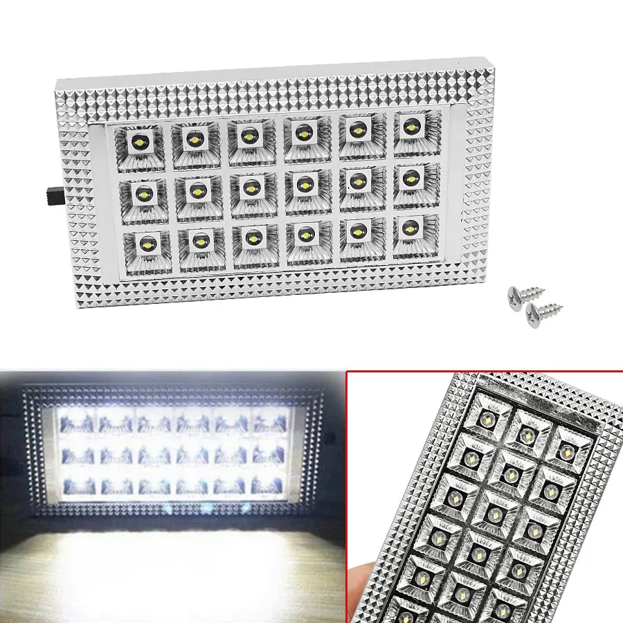 

1X 18 SMD 12V Square Shape LED Car Light Source Van Bus Interior Ceiling Dome Roof Lamp Bright White Reading Blubs Free Shipping
