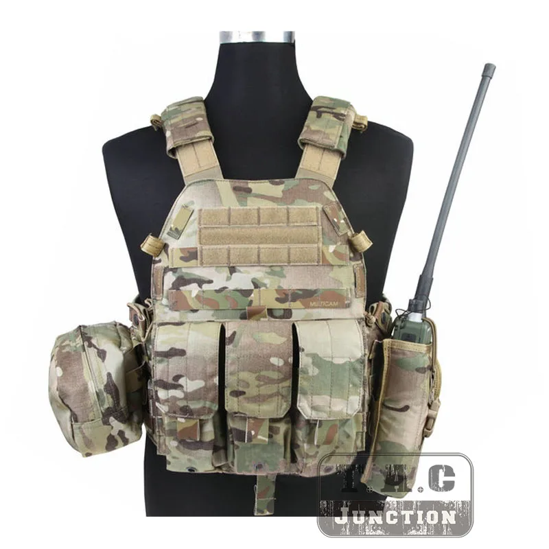 EmersonTactical страйкбол Жилет Модульный MOLLE LBT 6094A тарелка Перевозчик с Тройным Mag Чехлы и радио мешок, аксессуары мешок EM7440