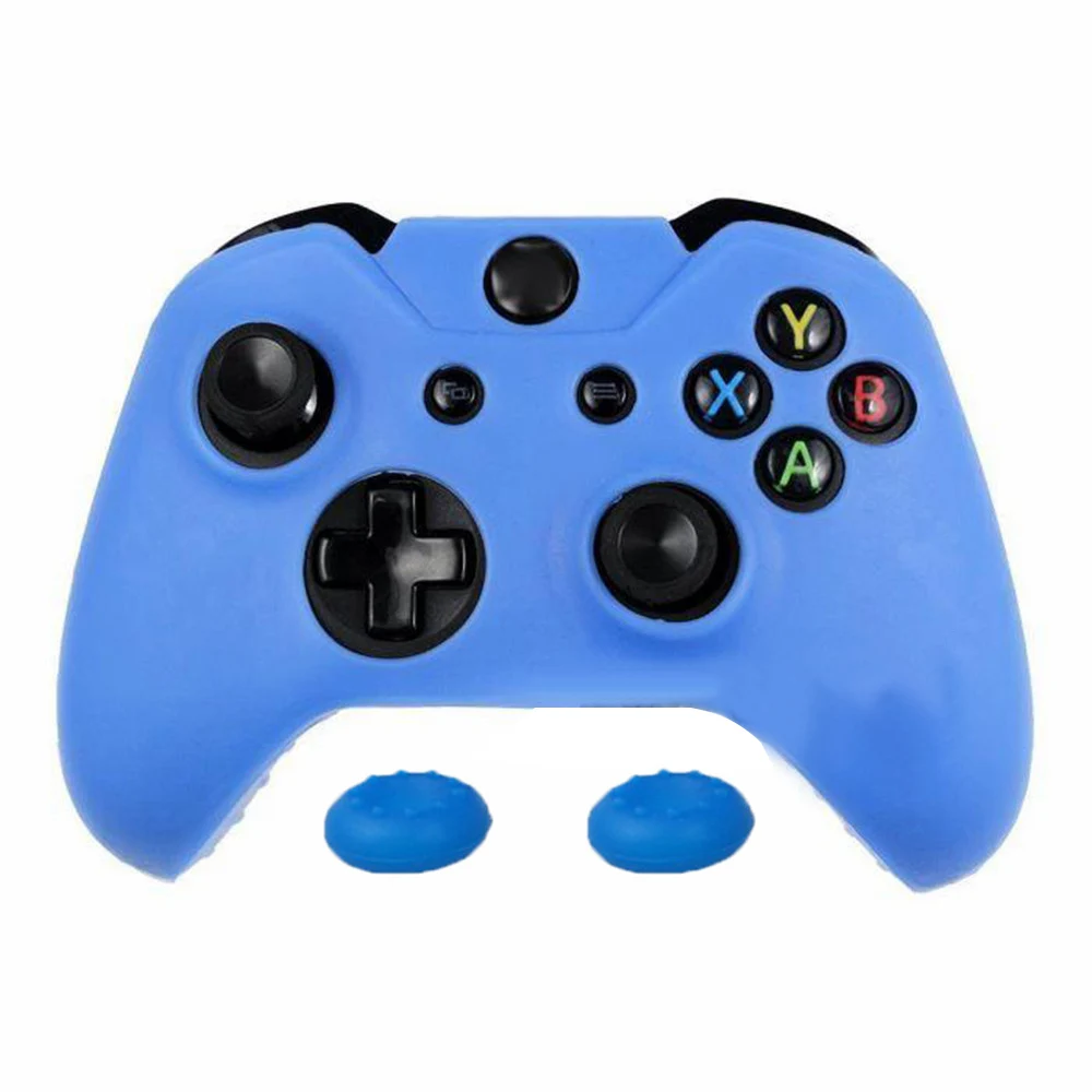 Blue Силиконовый защитный чехол ZOMTOP для XBox One X S, защитный чехол для контроллера, защита для переноса воды, камуфляжная крышка, крышки для ручек - Цвет: Blue
