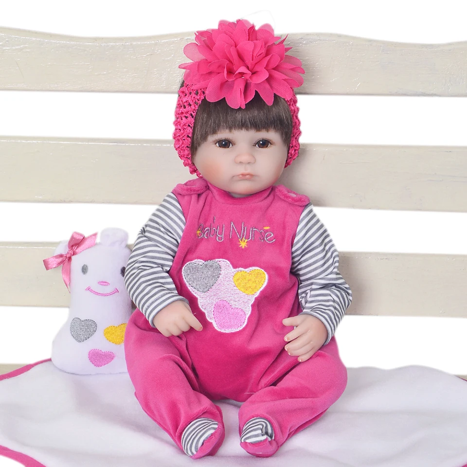 Новый стиль 17 дюймов силиконовые детские мягкие игрушки Reborn Baby Doll Дети Playmate