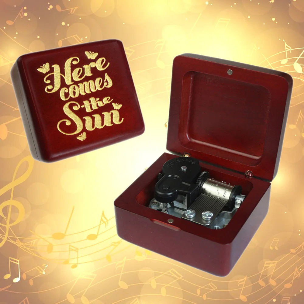 Деревянная музыкальная шкатулка ручной работы ROSIKING подарок на день рождения