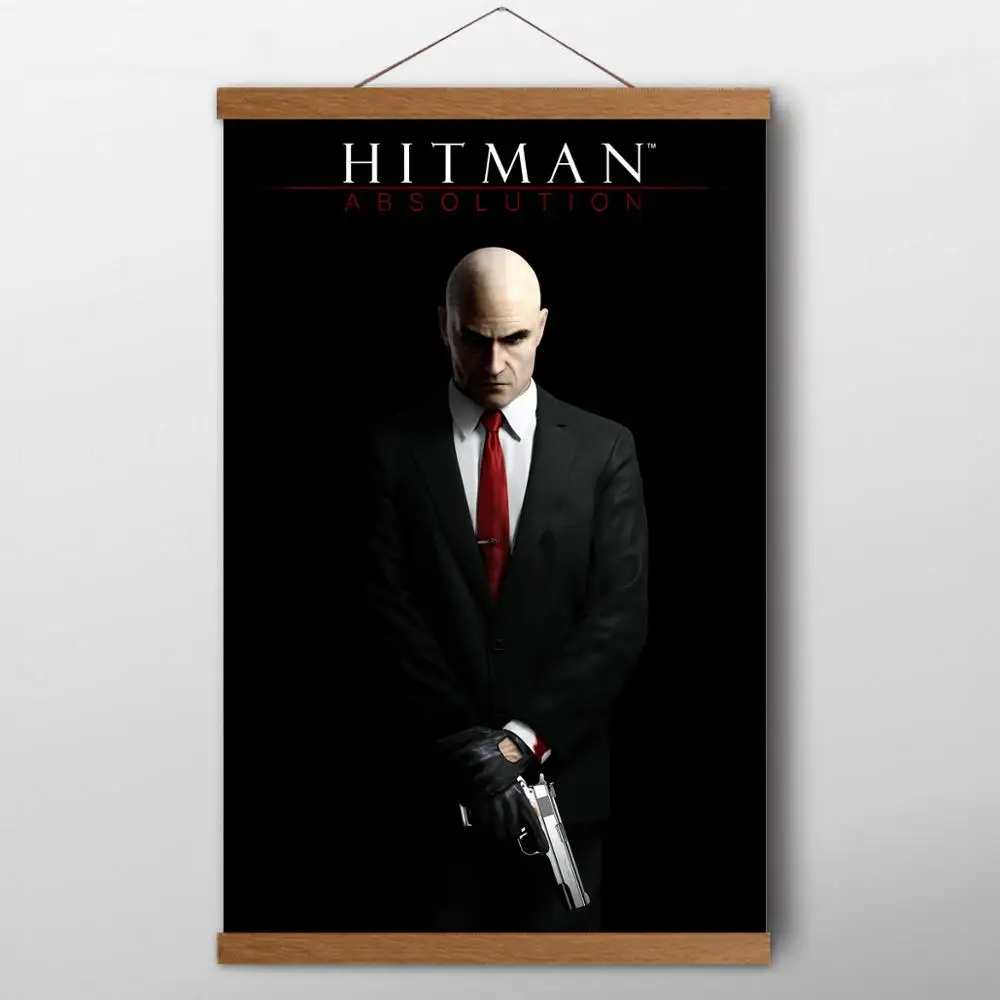 Game Poster and Prints Hitman Absolution Wall Picture Canvas Art Solid Wood Scrolls Painting For Living Room Decor | Дом и сад