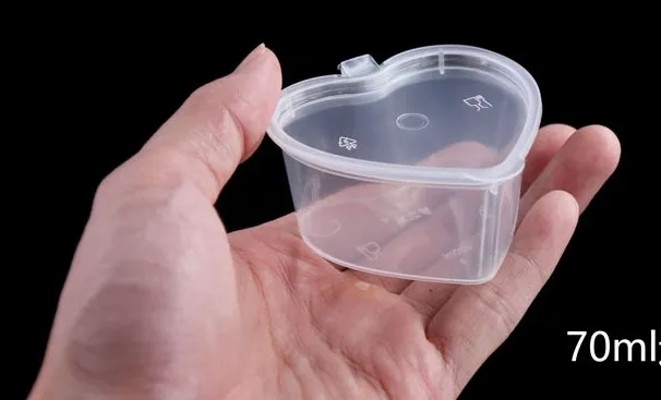 100 pcs Disposable plastic cup pp bottle Takeaway Sauce Cup Container Food Box With lid Condiment Pot Jar Kitchen Tool | Дом и сад