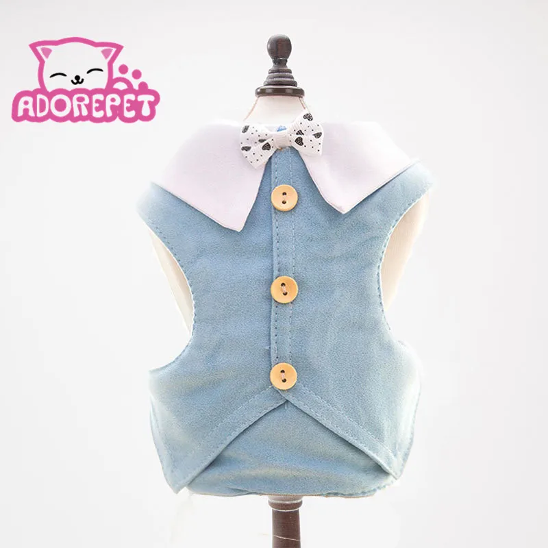 Джинсовый жилет и поводок для собак кошек чихуахуа йоркширского маленького