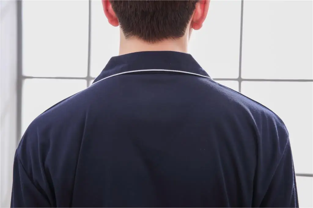 Yuzhenli/большие размеры, L-XXXL, Мужская пижама, новинка, толстый мужской пижамный комплект, хлопковый Халат, однотонная мужская пижама, зимняя одежда для сна