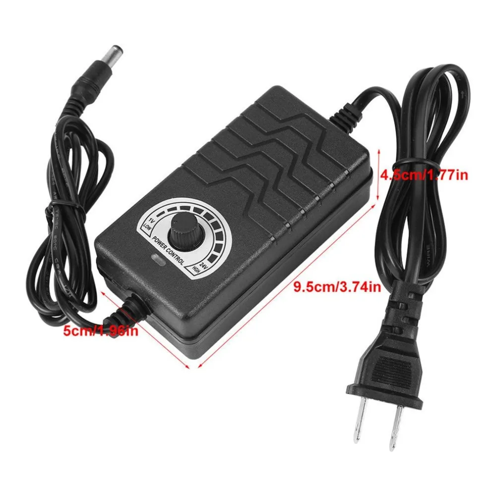 48W 2A 1-24V Adjustable Power Adapter Motor Speed Control Parts US Plug Multifunction AC/DC Adapter for Electric Equipment