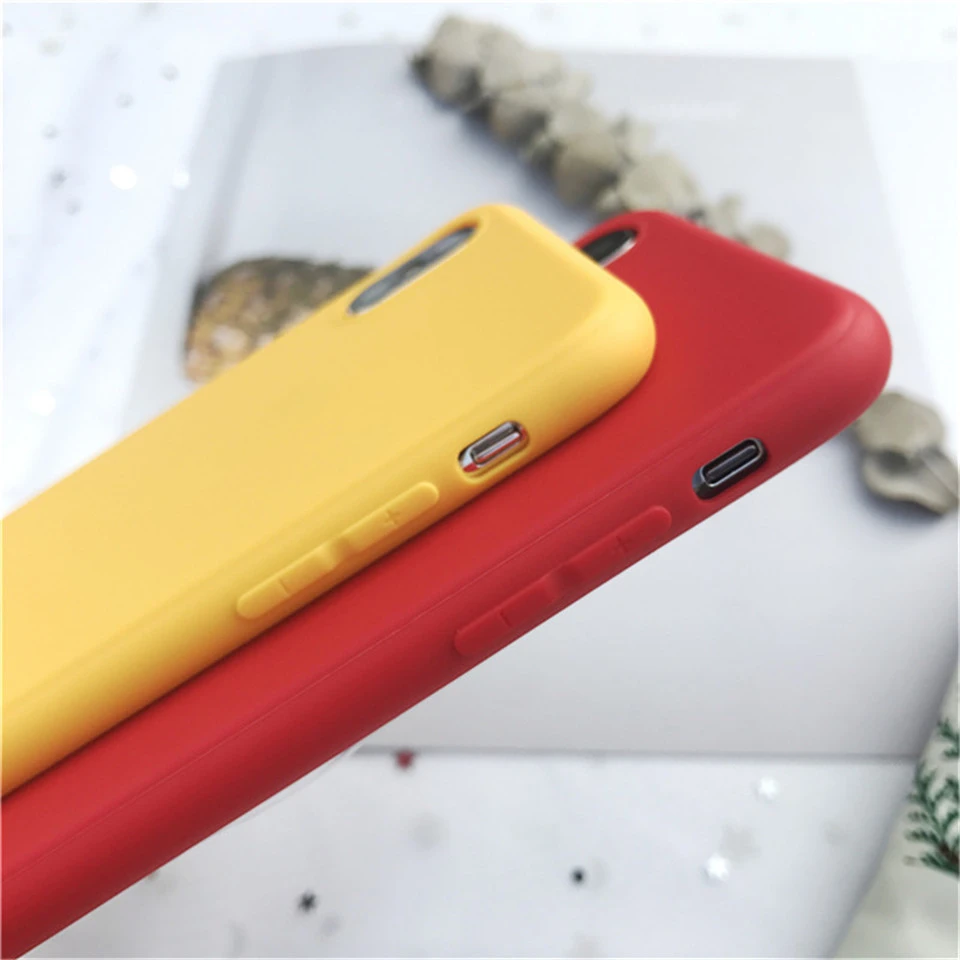 Чехол Lucky Wealth для iPhone X Xr Xs Max оригинальный дизайн красный желтый цвет мягкий чехол