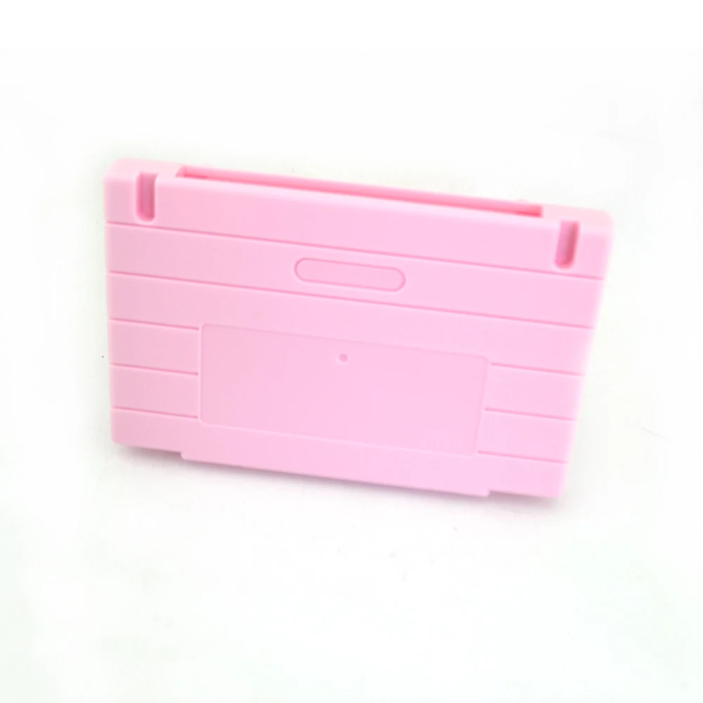 

100 pcs Pink color Game Cartridge Plastic Shell For S N E S game Console 16 bit game card shell with Screws